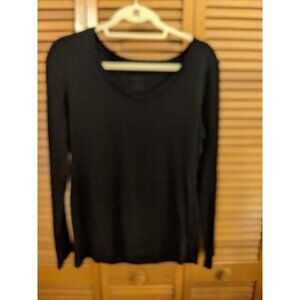 Woolx 100% Merino Wool Sweater Top Long Sleeve Women V Neck Large/XL *Pls Read*